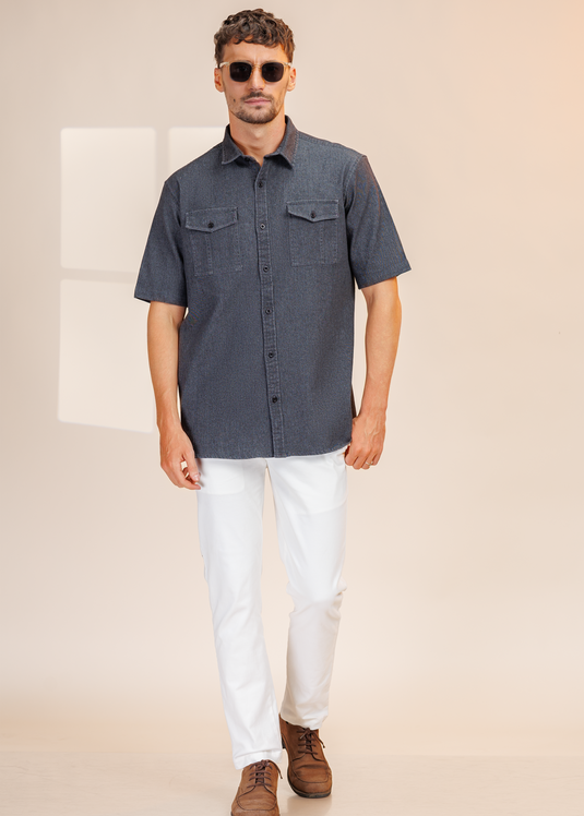 Heavy Wash Denim S/S Shirt