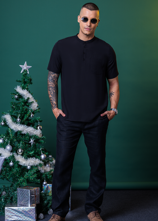 Party Wear Half Placket S/S Shirt