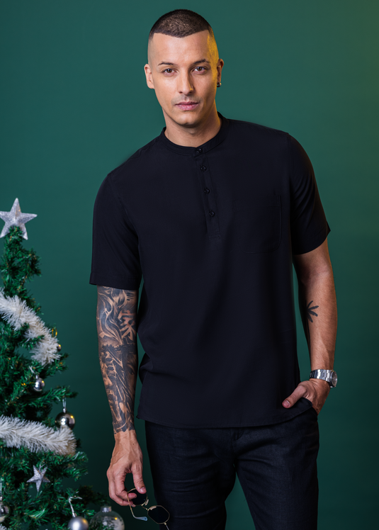 Party Wear Half Placket S/S Shirt