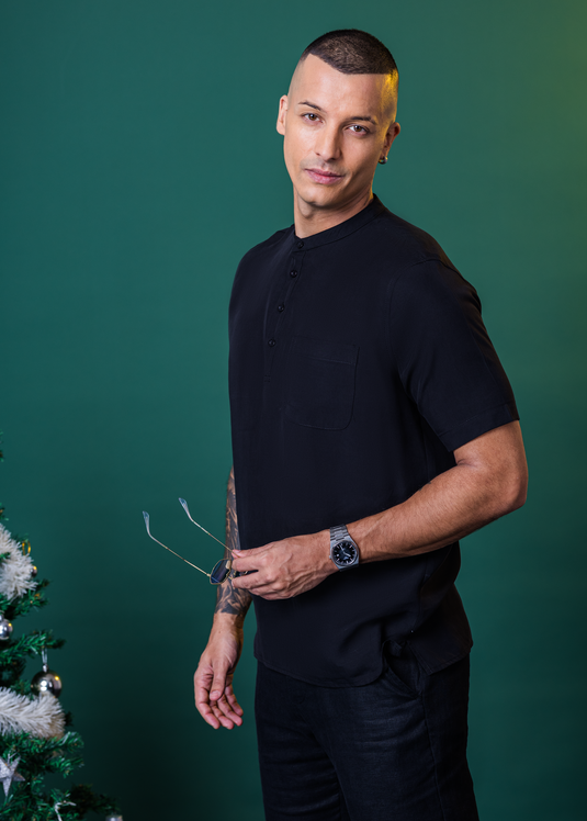 Party Wear Half Placket S/S Shirt