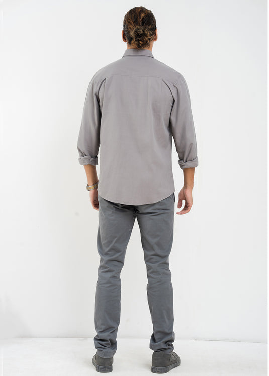 Casual Wear Detailed Double PKT L/S Shirt