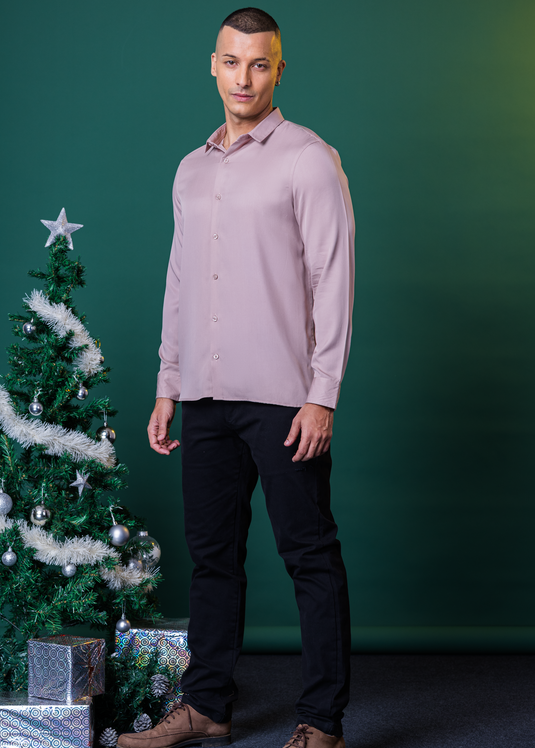 Party Wear Straight Hem L/S Shirt