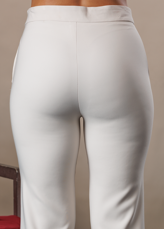 Basic wide leg pant with side zipper