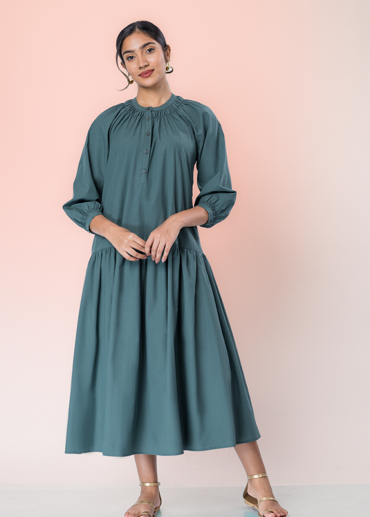Drop Waist Midi Dress