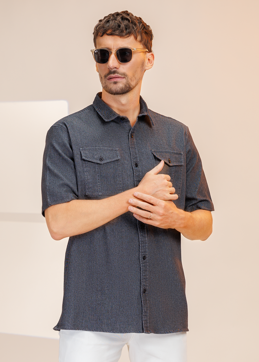 Heavy Wash Denim S/S Shirt