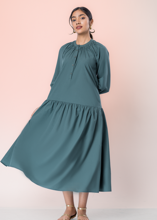 Drop Waist Midi Dress