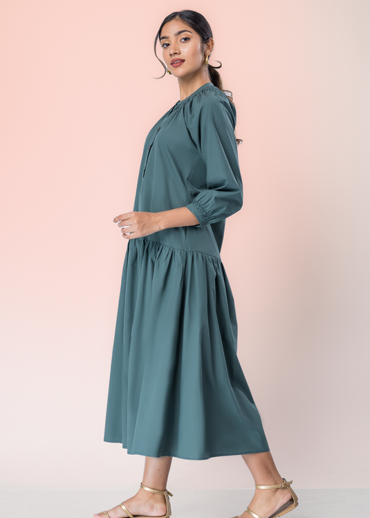 Drop Waist Midi Dress
