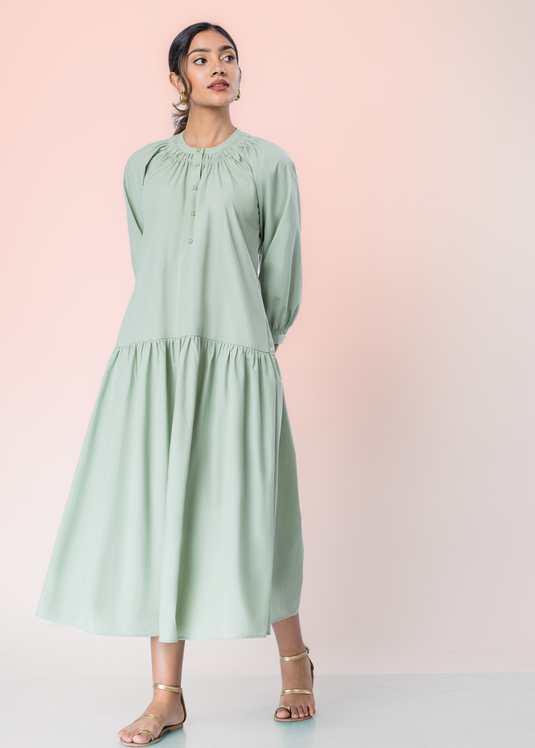 Drop Waist Midi Dress