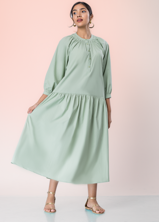 Drop Waist Midi Dress