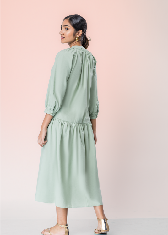 Drop Waist Midi Dress
