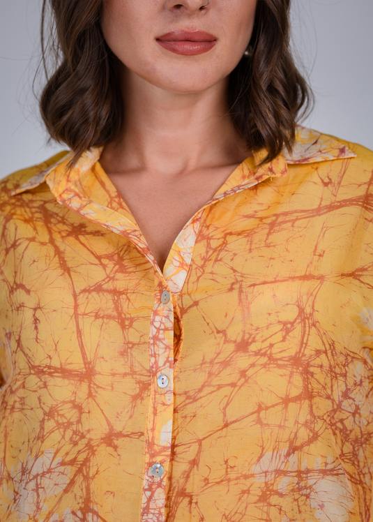 Batik Bell Sleeve Blouse