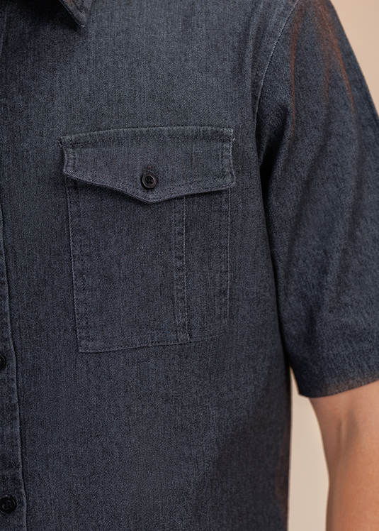 Heavy Wash Denim S/S Shirt