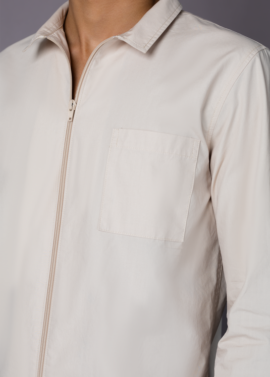 Linen Jacket With Zipper