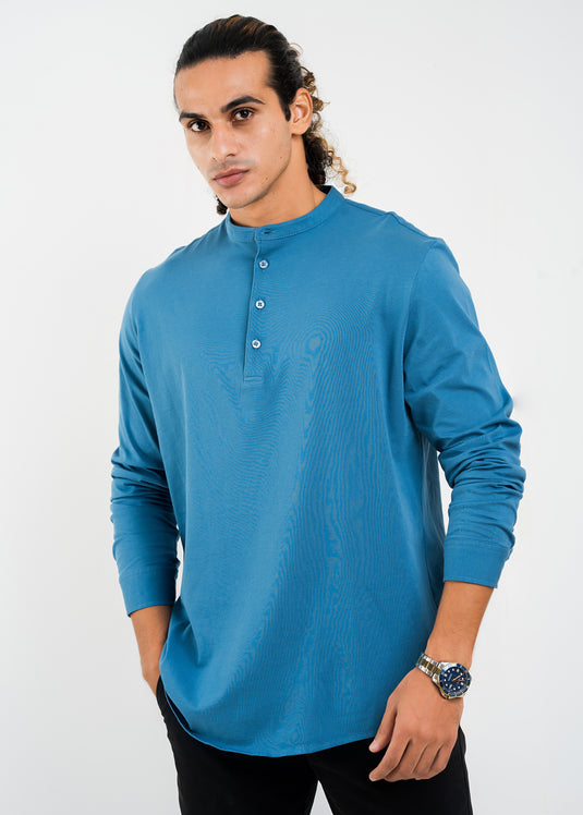Mandarin Collar L/S T-Shirt