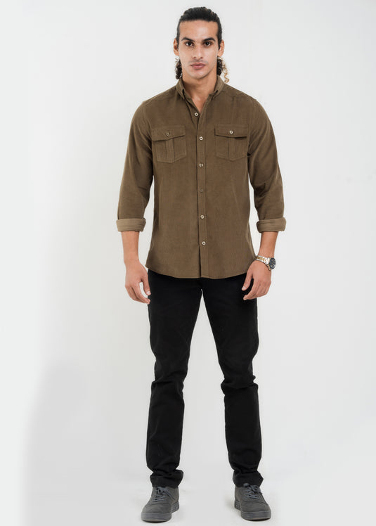 Double Pockect Corduroy L/S Shirt