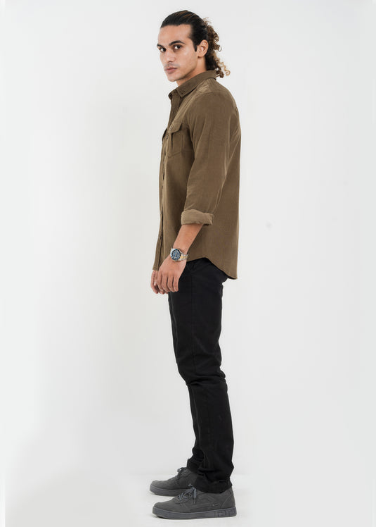 Double Pockect Corduroy L/S Shirt