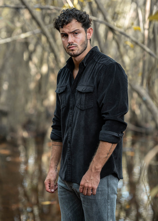 Casual Wear Corduroy Double PKT  L/S Shirt