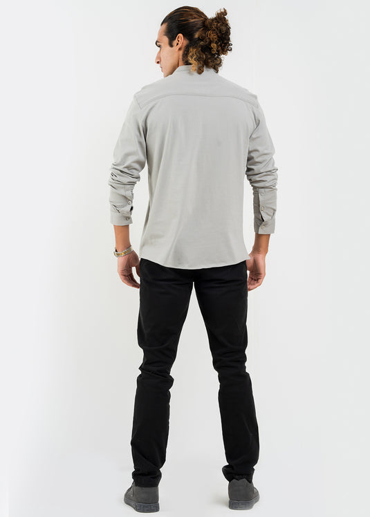 Mandarin Collar L/S T-Shirt