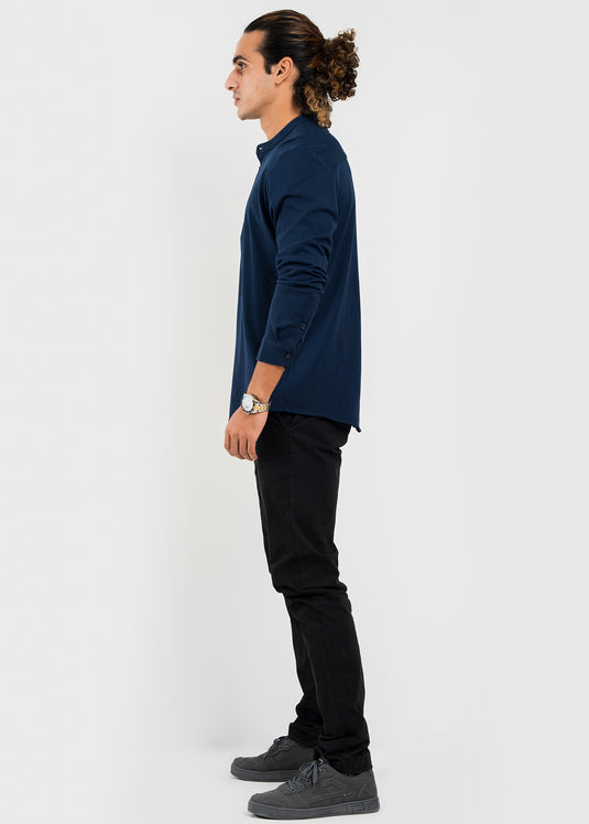 Mandarin Collar L/S T-Shirt