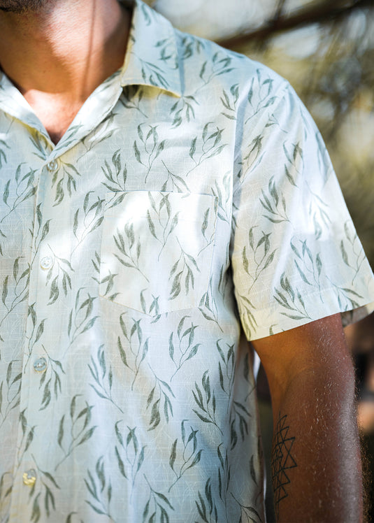 Casual Wear Printed Cuban Collar S/S Shirt