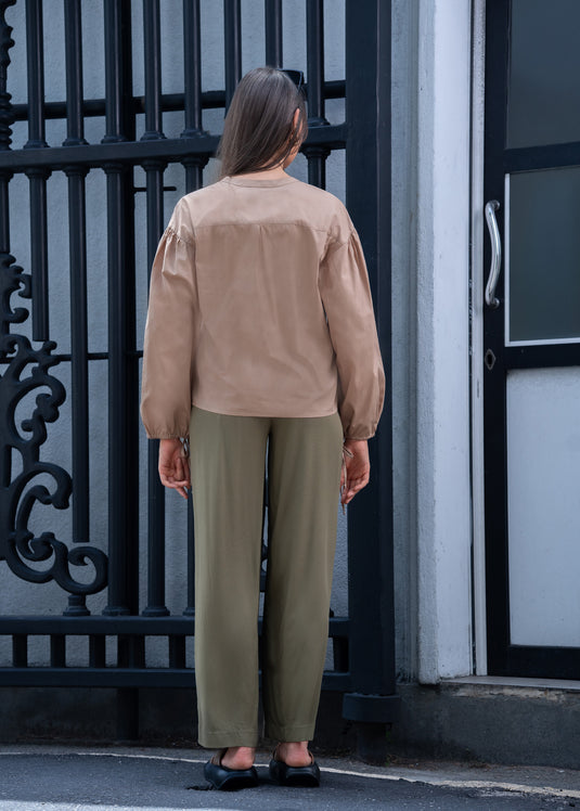 Long sleeve button down blouse