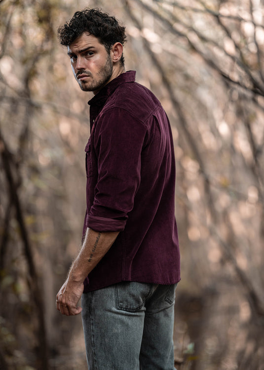 Casual Wear Corduroy Double PKT  L/S Shirt