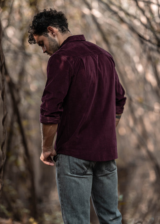 Casual Wear Corduroy Double PKT  L/S Shirt