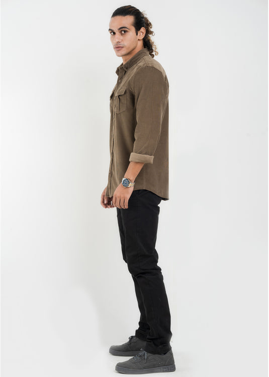 Double Pockect Corduroy L/S Shirt