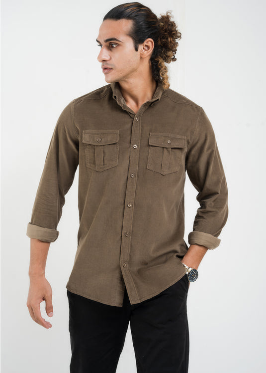 Double Pockect Corduroy L/S Shirt