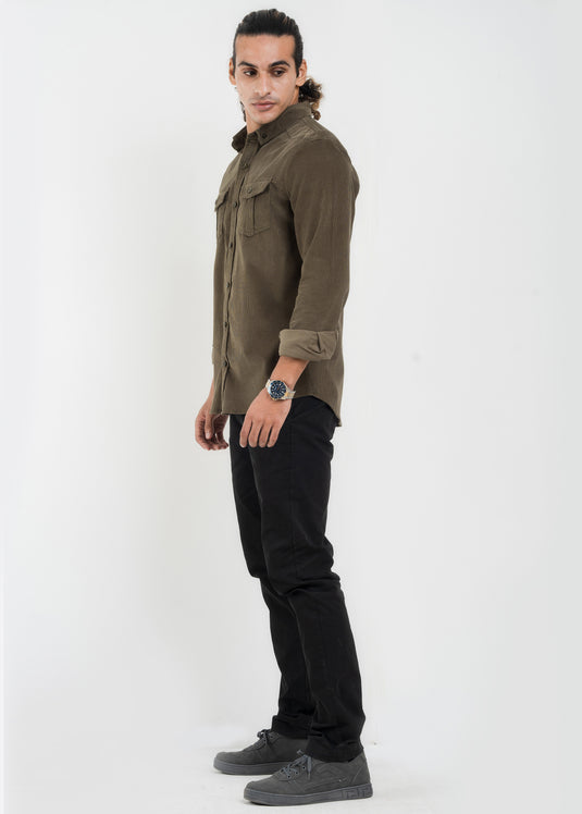 Double Pockect Corduroy L/S Shirt