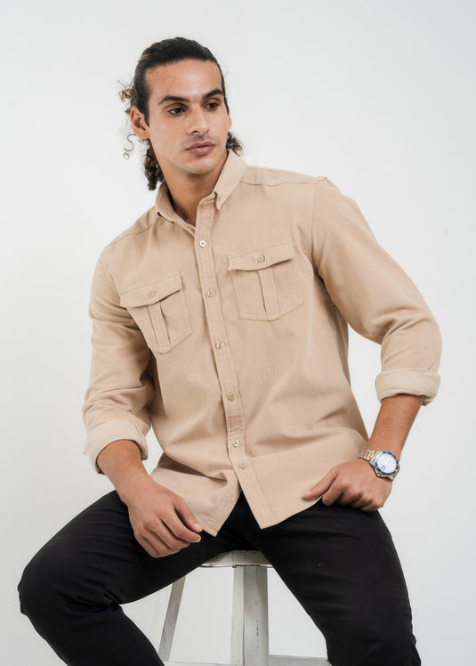 Double Pockect Corduroy L/S Shirt