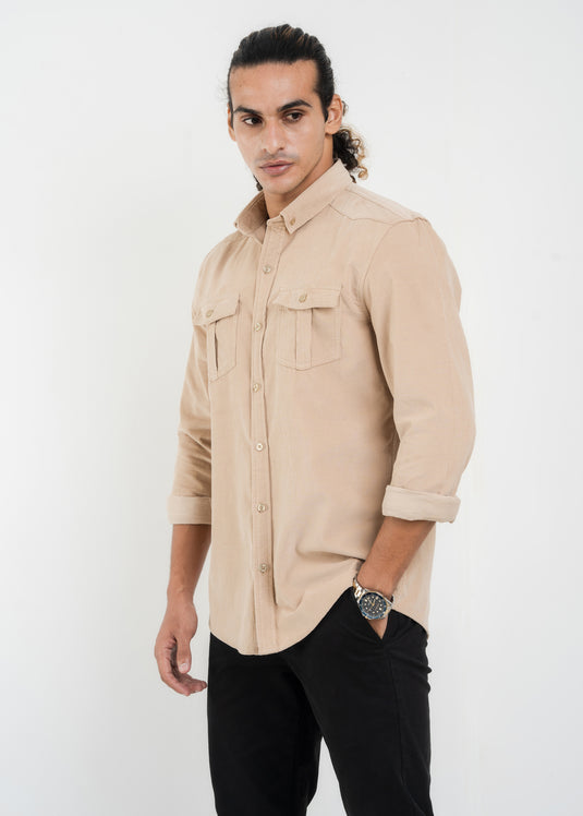 Double Pockect Corduroy L/S Shirt