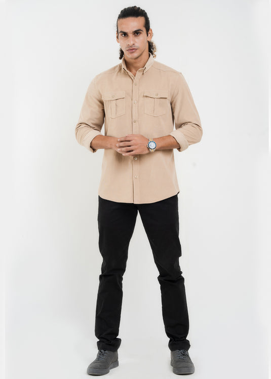 Double Pockect Corduroy L/S Shirt