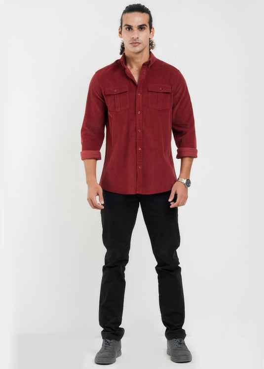 Double Pockect Corduroy L/S Shirt