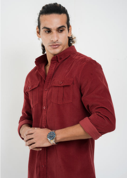 Double Pockect Corduroy L/S Shirt