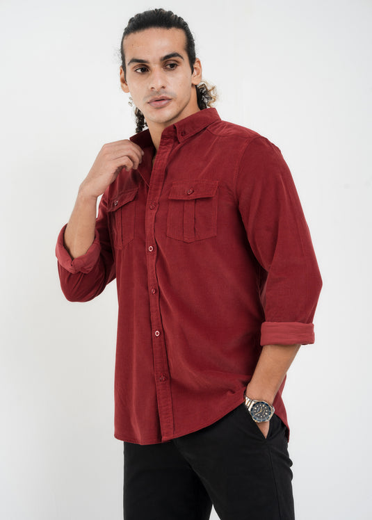 Double Pockect Corduroy L/S Shirt
