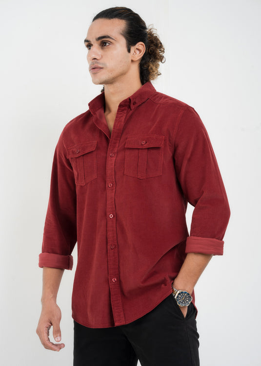 Double Pockect Corduroy L/S Shirt