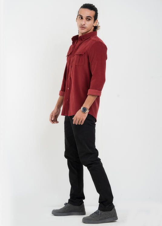 Double Pockect Corduroy L/S Shirt