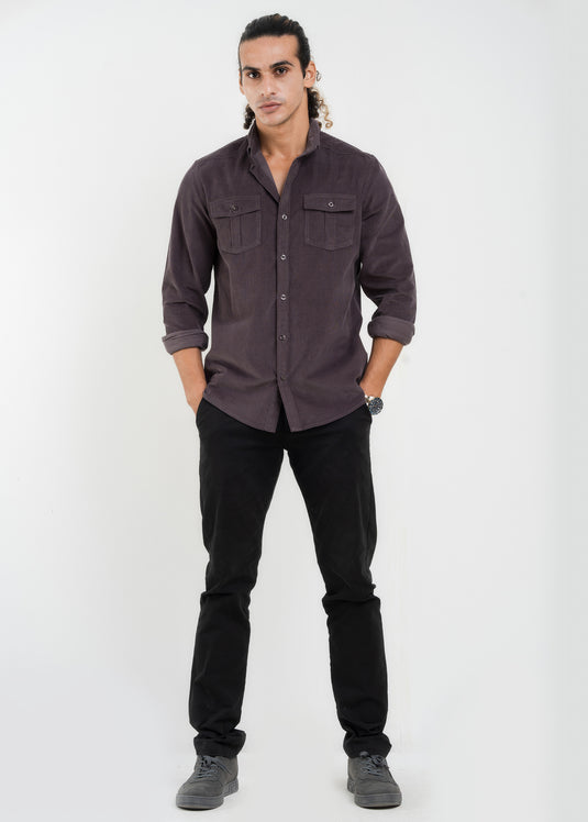 Double Pockect Corduroy L/S Shirt