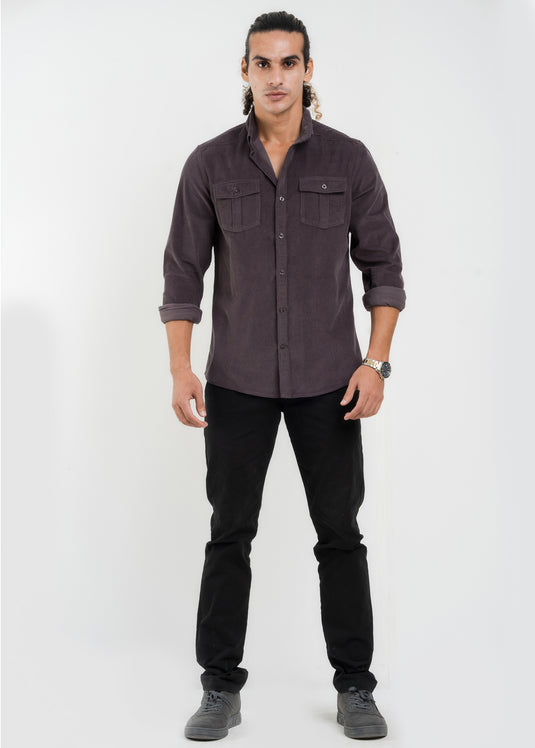 Double Pockect Corduroy L/S Shirt