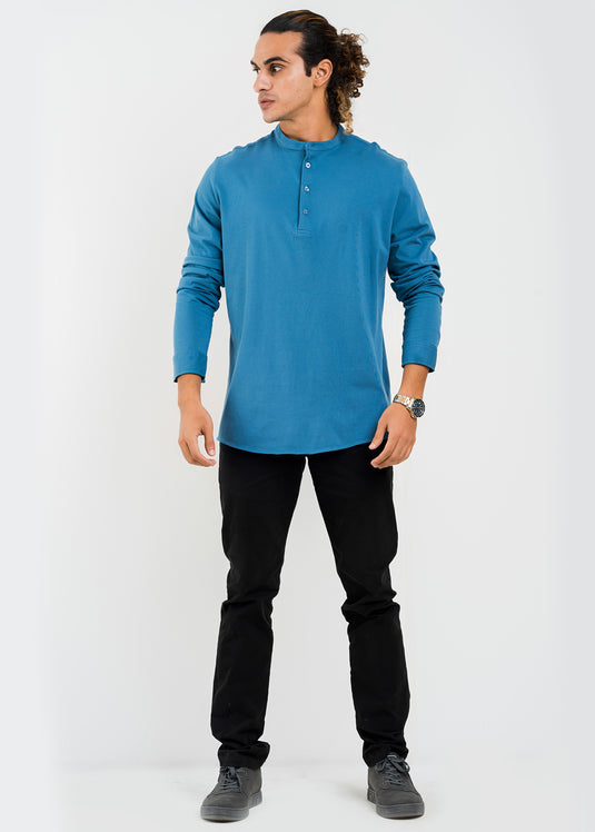 Mandarin Collar L/S T-Shirt
