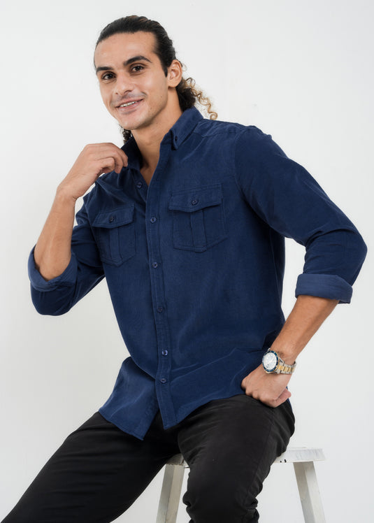 Double Pockect Corduroy L/S Shirt