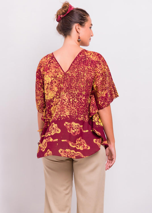 Potrait Batik Caftan Top
