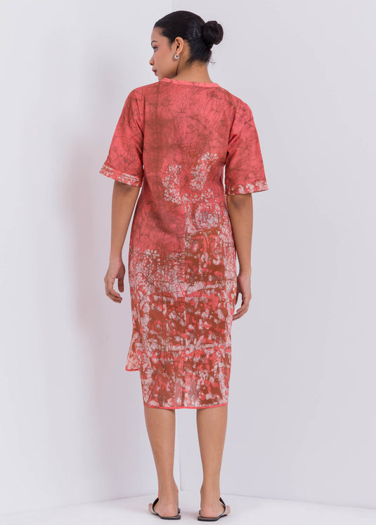 Batik Two Side Slit Dress