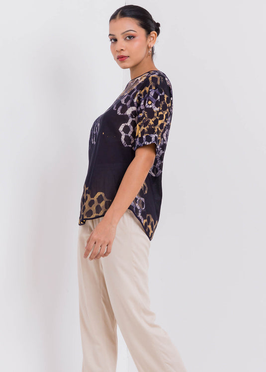 Batik Bee Hive Hand Printed Top