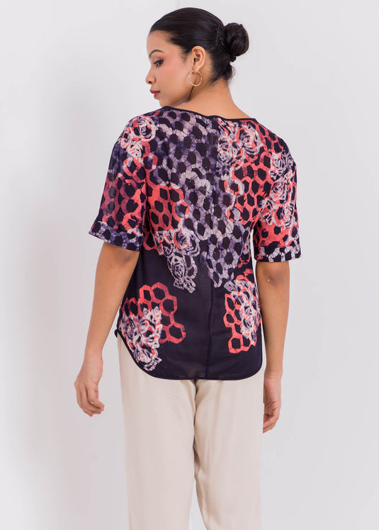 Batik Bee Hive Hand Printed Top