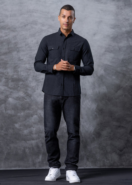 Curved Double Pkt L/S Shirt