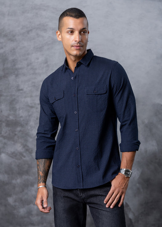 Curved Double Pkt L/S Shirt