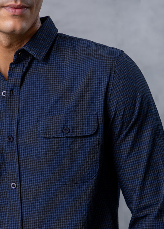 Curved Double Pkt L/S Shirt