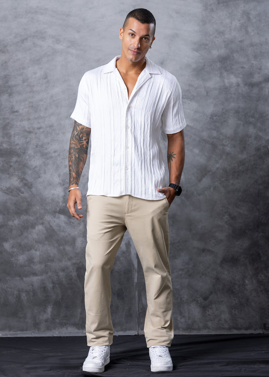 Printed Cuban Collar S/S Shirt